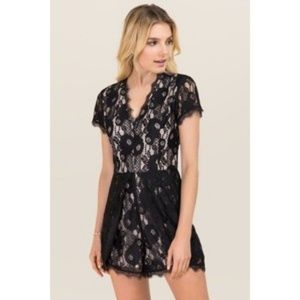 WORN ONCE Black Lace Romper